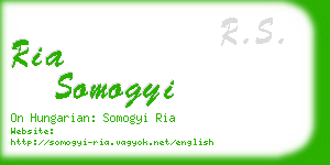 ria somogyi business card